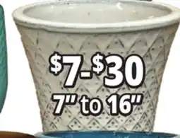 Ocean State Job Lot 7 to 16 Outdoor Glazed Ceramic Planters offer