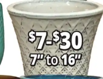 Ocean State Job Lot 7 to 16 Outdoor Glazed Ceramic Planters offer