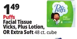 Ocean State Job Lot Puffs Facial Tissue Vicks, Plus Lotion, OR Extra Soft offer