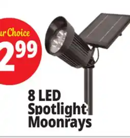 Ocean State Job Lot 8 LED Spotlight Moonrays offer