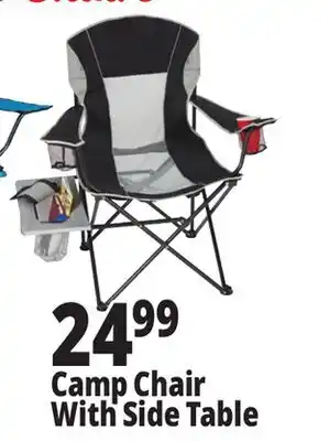 Ocean State Job Lot Oversized Folding Camp Chair with Side Table offer