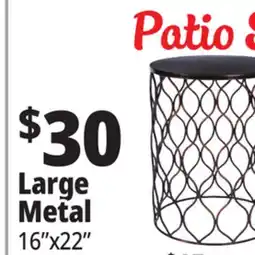 Ocean State Job Lot Large Metal Patio Side Tables offer