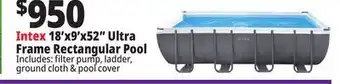 Ocean State Job Lot Intex 18' x 9' x 52 Ultra Frame Pool Set offer