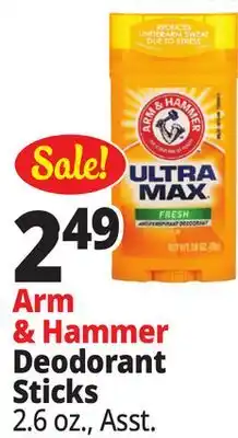 Ocean State Job Lot Arm & Hammer Deodorant Sticks offer