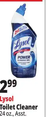 Ocean State Job Lot Lysol 2-In-1 Disinfecting Toilet Bowl + Brush Power Cleaning Gel 24 oz offer