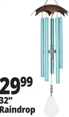 Ocean State Job Lot 32 Raindrop Wind Chimes offer