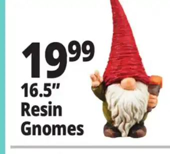 Ocean State Job Lot Outdoor Living Accents Resin Garden Gnome 16.5 offer