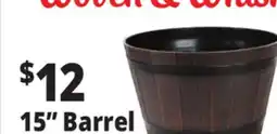 Ocean State Job Lot Whiskey Barrel Resin Planter 15 offer