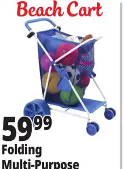 Ocean State Job Lot Folding Multi-Purpose Deluxe Beach Cart Blue offer