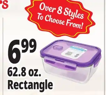 Ocean State Job Lot Glass Food Storage Container 62.89 oz offer