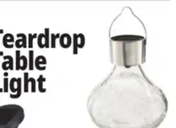 Ocean State Job Lot Outdoor Living Accents Solar Glass Teardrop LED Table Top Light offer
