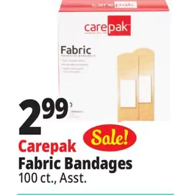 Ocean State Job Lot carepak Fabric Adhesive Bandages 100 Count offer