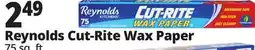 Ocean State Job Lot Reynolds Kitchens Cut-Rite Wax Paper 75 sq ft offer
