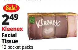 Ocean State Job Lot Kleenex Ultra Soft Pocket Pack Face Tissues 12 Count offer