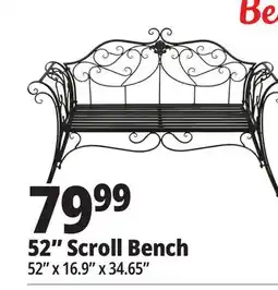 Ocean State Job Lot Outdoor Living Furnishings Metal Garden Bench offer