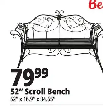 Ocean State Job Lot Outdoor Living Furnishings Metal Garden Bench offer