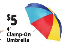Ocean State Job Lot Clamp-On Beach Umbrella 4' offer