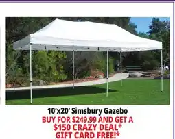 Ocean State Job Lot Simsbury 10' x 20' One-Touch Pop-Up Gazebo offer