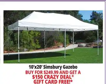 Ocean State Job Lot Simsbury 10' x 20' One-Touch Pop-Up Gazebo offer