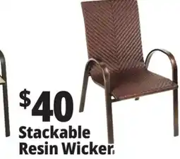 Ocean State Job Lot Outdoor Living Accents Resin Wicker Stackable Chair offer