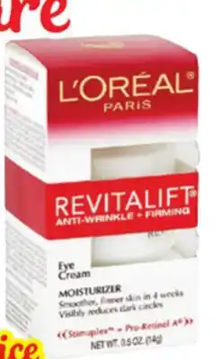 Ocean State Job Lot L'Oreal Revitalift Anti-Wrinkle + Firming Eye Cream Moisturizer .5 oz offer