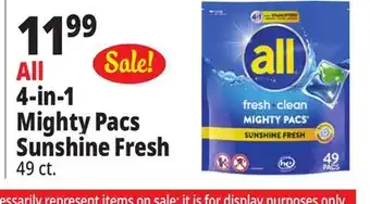 Ocean State Job Lot all Fresh + Clean Sunshine Fresh Mighty Pacs 49 Count offer
