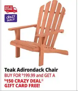 Ocean State Job Lot Teak Adirondack Chair offer