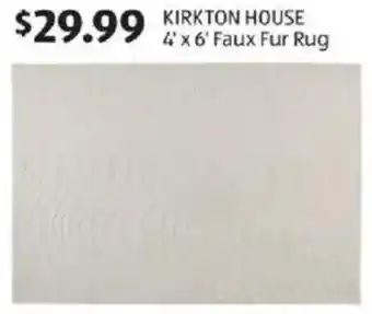 Aldi Kirkton house faux fur rug offer