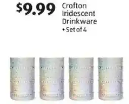 Aldi Crofton iridescent drinkware offer