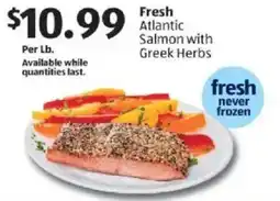 Aldi Fresh atlantic salmon with greek herbs offer