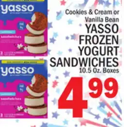 C Town YASSO FROZEN YOGURT SANDWICHES offer