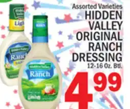 C Town HIDDEN VALLEY ORIGINAL RANCH DRESSING offer