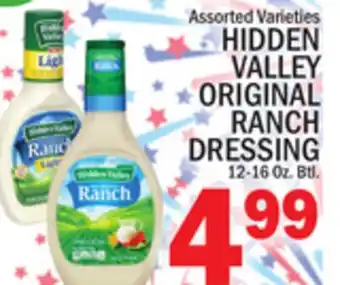 C Town HIDDEN VALLEY ORIGINAL RANCH DRESSING offer