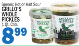 C Town GRILLO'S WHOLE PICKLES offer