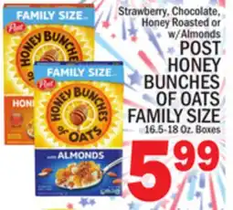 C Town POST HONEY BUNCHES OF OATS FAMILY SIZE offer