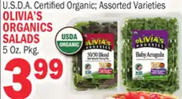 C Town OLIVIA'S ORGANICS SALADS offer