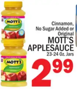 C Town MOTT'S APPLESAUCE offer