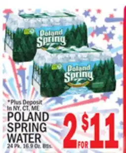 C Town POLAND SPRING WATER offer