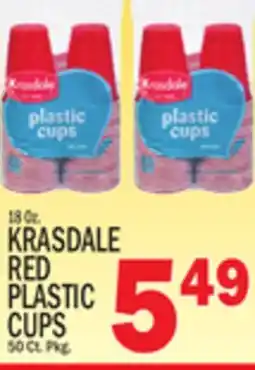C Town KRASDALE RED PLASTIC CUPS offer