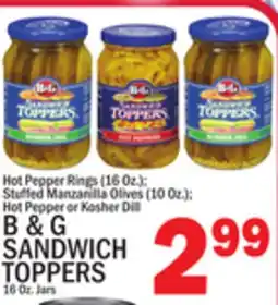 C Town B & G SANDWICH TOPPERS 16 Oz. Jars offer
