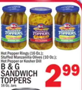 C Town B & G SANDWICH TOPPERS 16 Oz. Jars offer