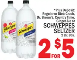 C Town SCHWEPPES SELTZER offer