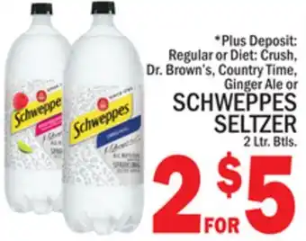C Town SCHWEPPES SELTZER offer