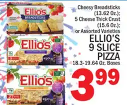 C Town ELLIO'S 9 SLICE PIZZA 18.3-19.64 Oz. Boxes offer