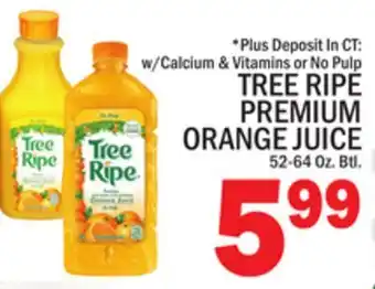 C Town TREE RIPE PREMIUM ORANGE JUICE offer