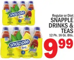 C Town SNAPPLE DRINKS & TEAS offer