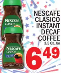C Town NESCAFE CLASICO INSTANT DECAF COFFEE offer