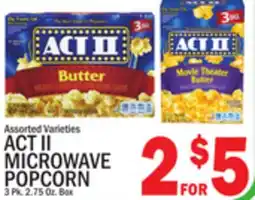 C Town ACT II MICROWAVE POPCORN offer