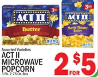 C Town ACT II MICROWAVE POPCORN offer