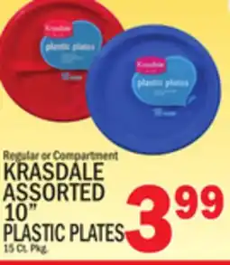 C Town KRASDALE ASSORTED 10 PLASTIC PLATES offer